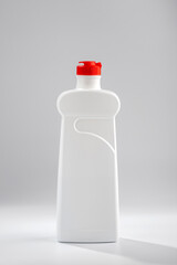 Bathroom cleaner on a gray background