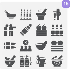 Simple set of shells related filled icons.