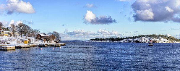 A view of the Stockholm archipelago in the Baltic Sea by the community Dalaro. 
