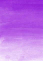 Purple ink and watercolor texture on white paper background. Gradient paint strokes and decalcomania effect. Hand-painted gouache abstract image. Mess on the canvas.