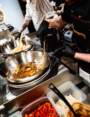 chef cooking in the restaurant