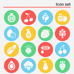 16 pack of cholesterol  filled web icons set