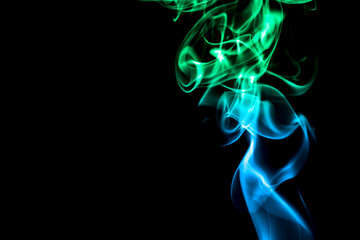 Obraz premium Movement of smoke, Abstract smoke color smoke on black background