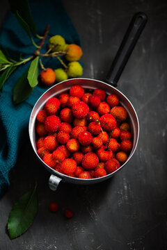 Arbutus red berries