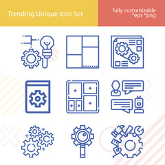 Simple set of automatic related lineal icons.