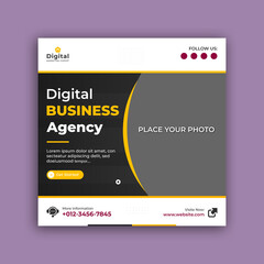 Digital marketing expert business web and square social media post banner template
