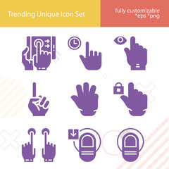 Simple set of full complement related filled icons.