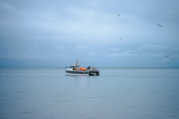 Fototapeta premium fishing boat in the sea