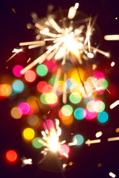 blurred celebration lights background