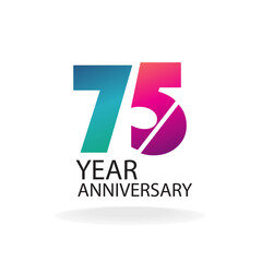 year anniversary invitation, greeting card, poster template, Anniversary Vector layered paper cut style number.