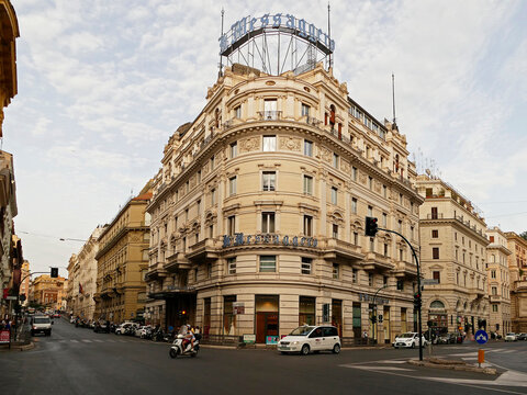 Rome, Italy - July 14, 2018:  Headquarters of Il Messaggero. The Italian daily newspaper  is based in Rome, Italy