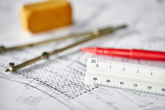 Scale and Compass on plans