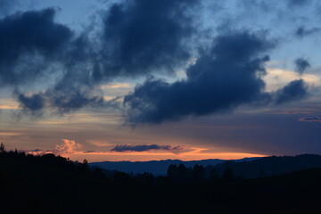 sunset in the mountains