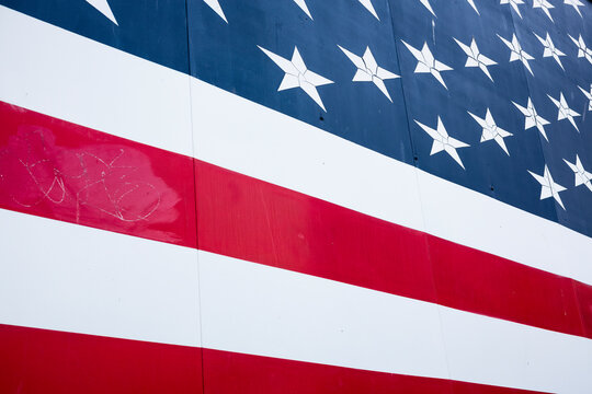 American Flag on a Wall