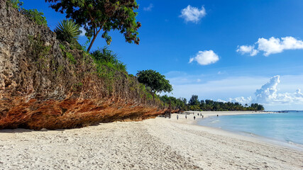 Nungwi-strand. Vakantie op het paradijselijke eiland Zanzibar. Tanzania