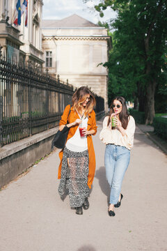 Two female frends spending time outdoor