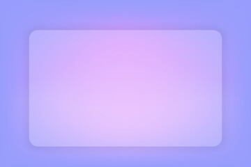 Abstract gradient background. Transparent frame in glass morphism style