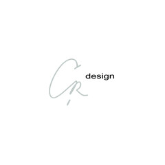 CR design logo initials isolated white