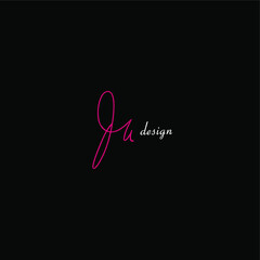 Da initials logo design isolated black