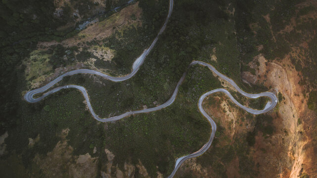 Aerial Winding Road