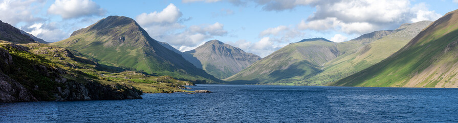 Mountain views over lake panorama © Lukasz