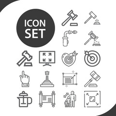 Obraz premium Simple set of enhance related lineal icons.
