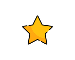 Star icon vector. Classic rank isolated. Trendy flat favorite design. Star web site pictogram, mobile app. Logo illustration. Eps10.