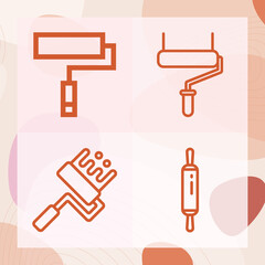 Simple set of thrill related lineal icons