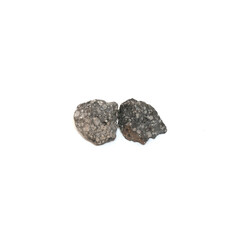 Lava stone from Vesuvius volcano isolated on white background