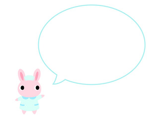 ナースのウサギ　吹き出し付1