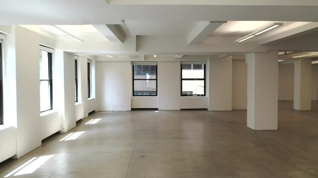 Slider View of an Empty White Office Space
