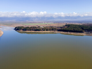 Aerial view of Koprinka Reservoir, Bulgaria