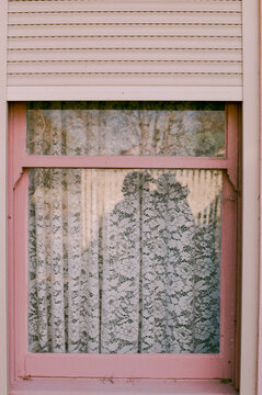 Lace Curtain / Pink House