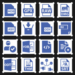 16 pack of conjecture  filled web icons set