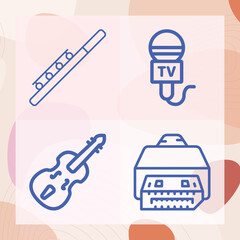 Simple set of conductor related lineal icons