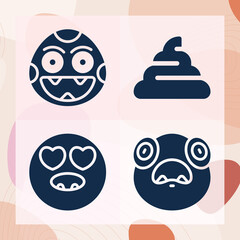 Simple set of troubled related filled icons