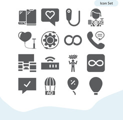 Simple set of catheter related filled icons.