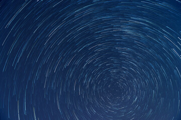 Star trails around the North Star