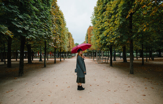 woman with an umbrella