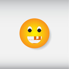 Yellow smiley face cat or happy emotion at work, on paper cup and papers. Happy work day concept