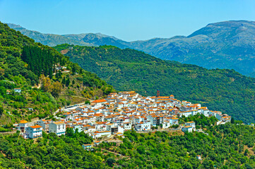 Fototapeta na wymiar Village Algatocin, beautifully nestled in the Serrania de Ronda, Andalusia, Spain