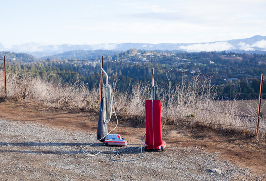 Abandoned vacuums enjoying the view