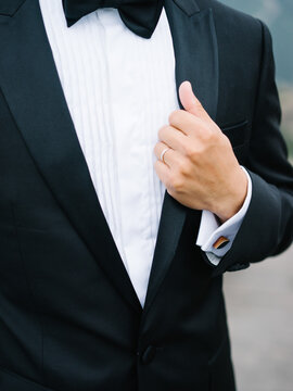 Man in stylish tuxedo