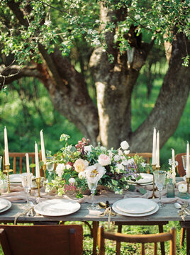 Beautiful table decor for event