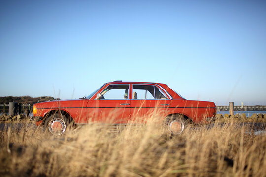 Vintage red car