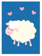 cute sheep cartoon