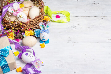Handmade traditional Easter symbols concept