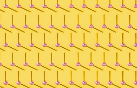 Pumber helper/stick with suction cup.