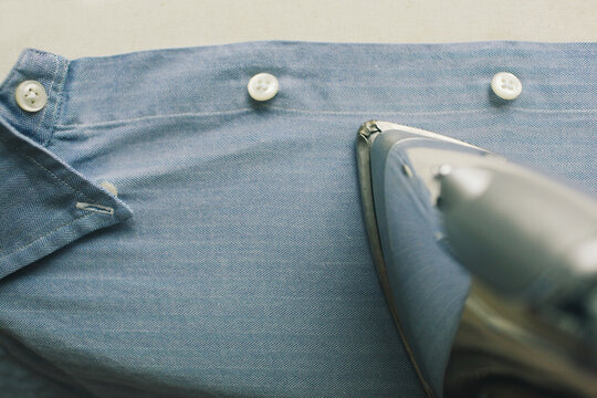 ironing a shirt