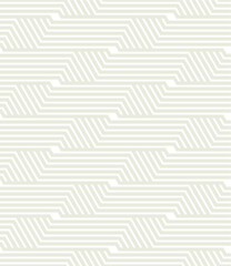 Vector seamless pattern. Modern stylish texture. Repeating geometric background. Striped hexagonal grid. Light beige tileable design. Can be used as swatch for illustrator.